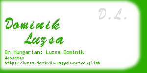 dominik luzsa business card